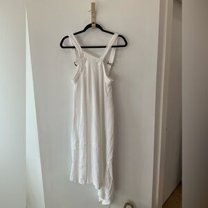 Anthropologie Asymmetrical White Sleeveless Dress